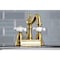 Kingston Brass KB1607PX Heritage 4" Centerset Bathroom Faucet, Brushed Brass KB1607PX - alternate 5